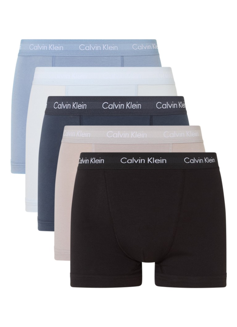 Calvin Klein Cotton Stretch boxer shorts with logo waistband in a 5-pack