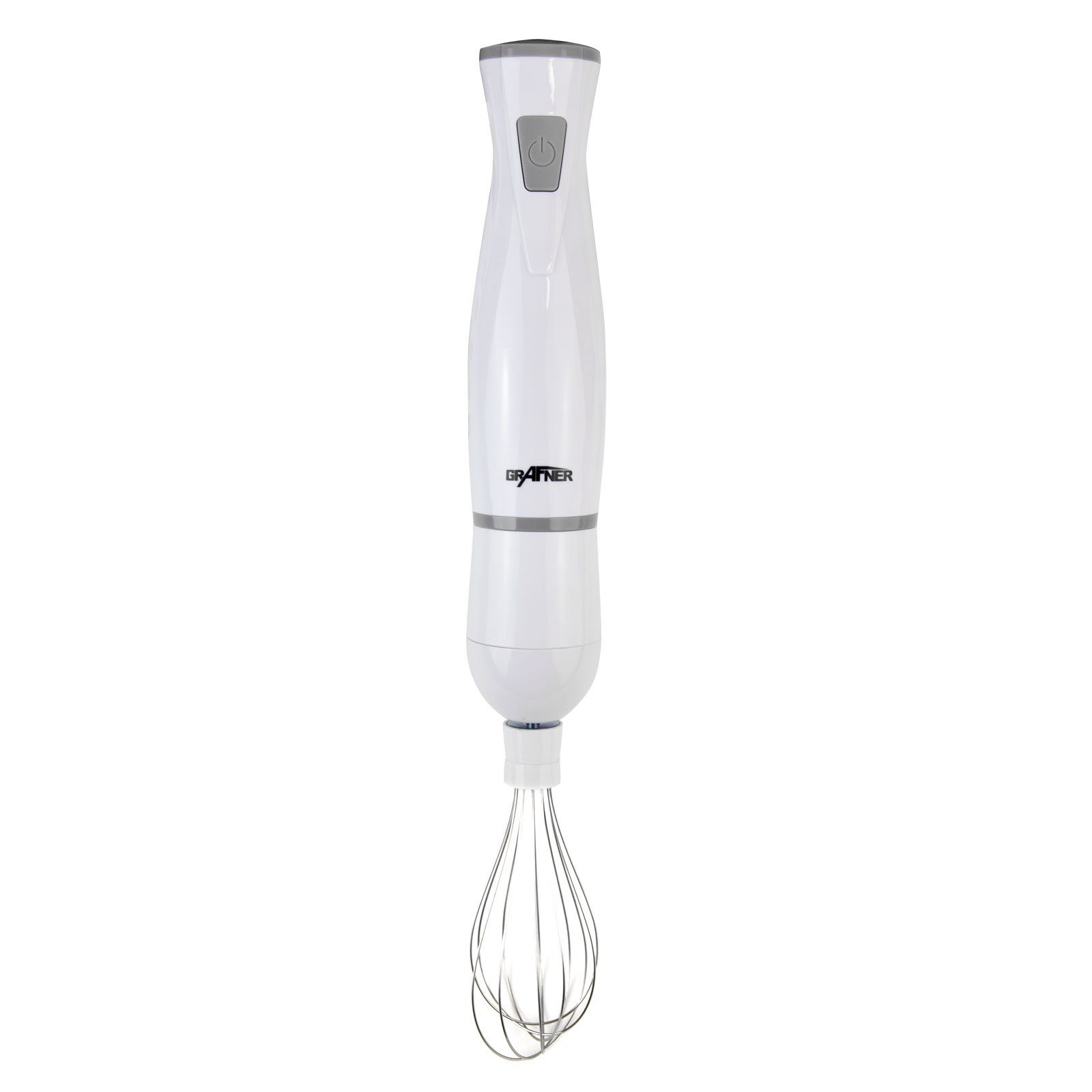 Grafner Stabmixer Stabmixer Set 4 in 1 Stabmixer, Pürierstab und Multi Zerkleinerer, 300 W, 1x Quirlaufsatz, 1x Mixbecher, 1x Pürieraufsatz
