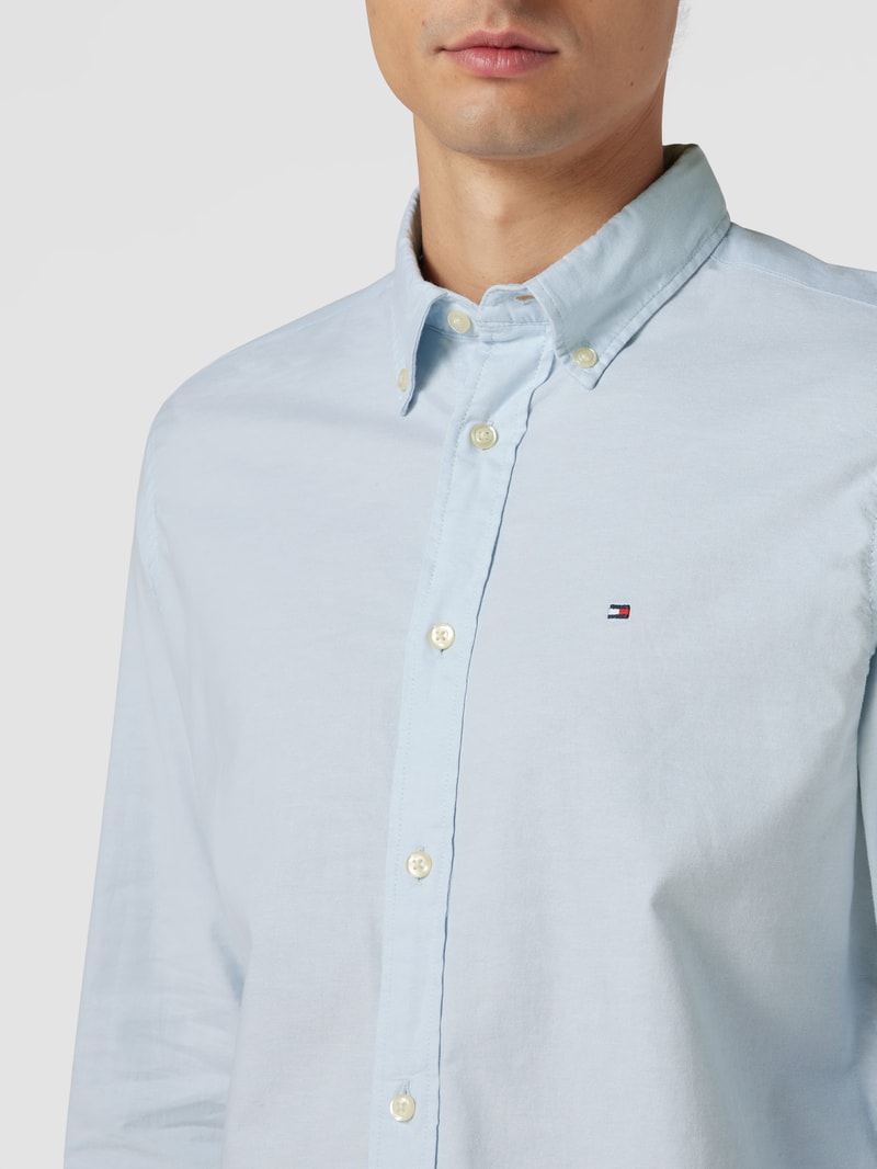 Freizeithemd mit Button-Down-Kragen Modell 'OXFORD' in hellblau