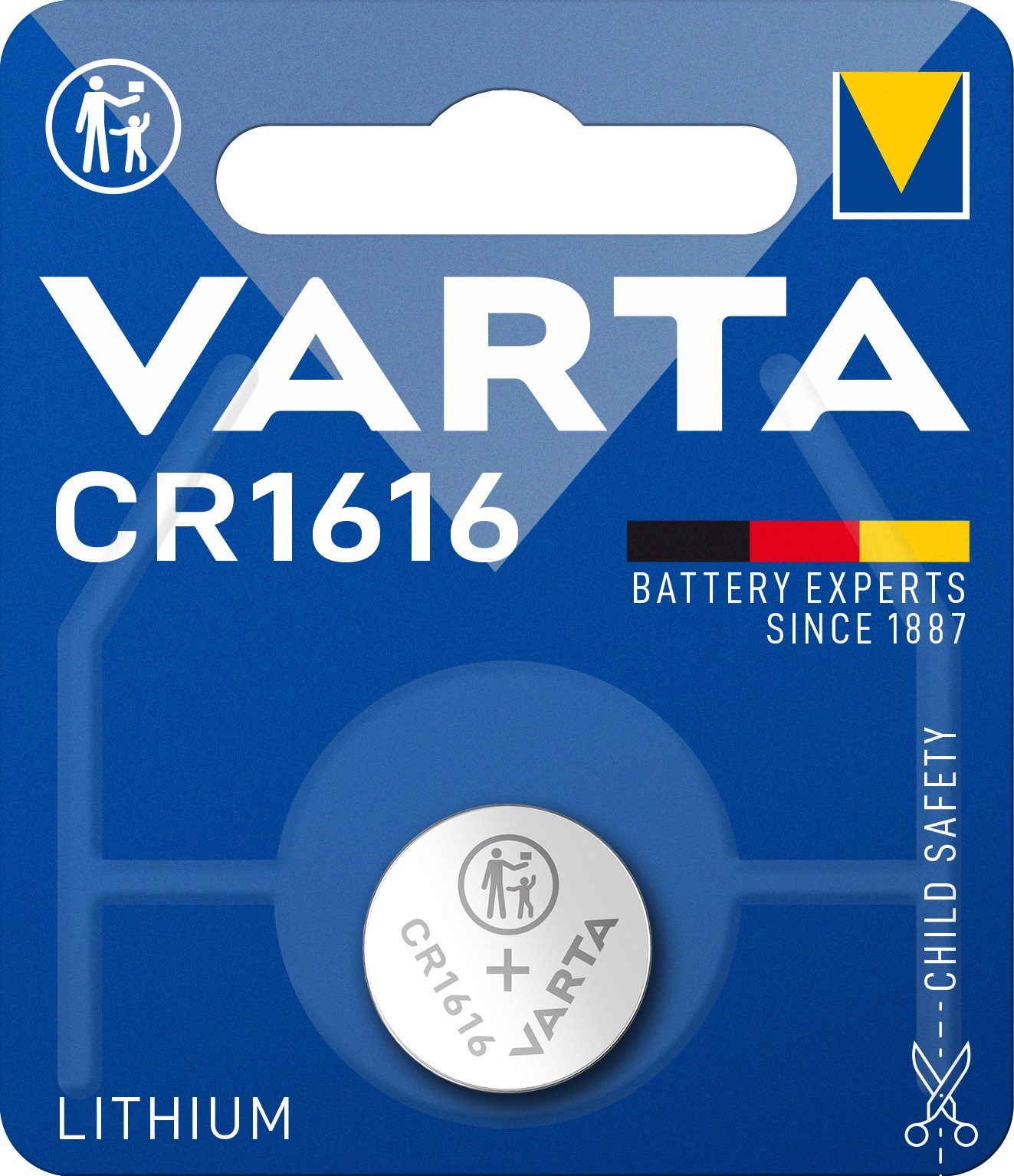VARTA CR1616 3-V-Lithium-Batterie Knopfzelle, 1 Stück - ATU