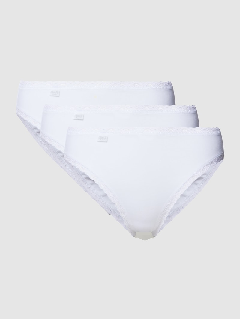 Slip mit Muschelsaum in weiß