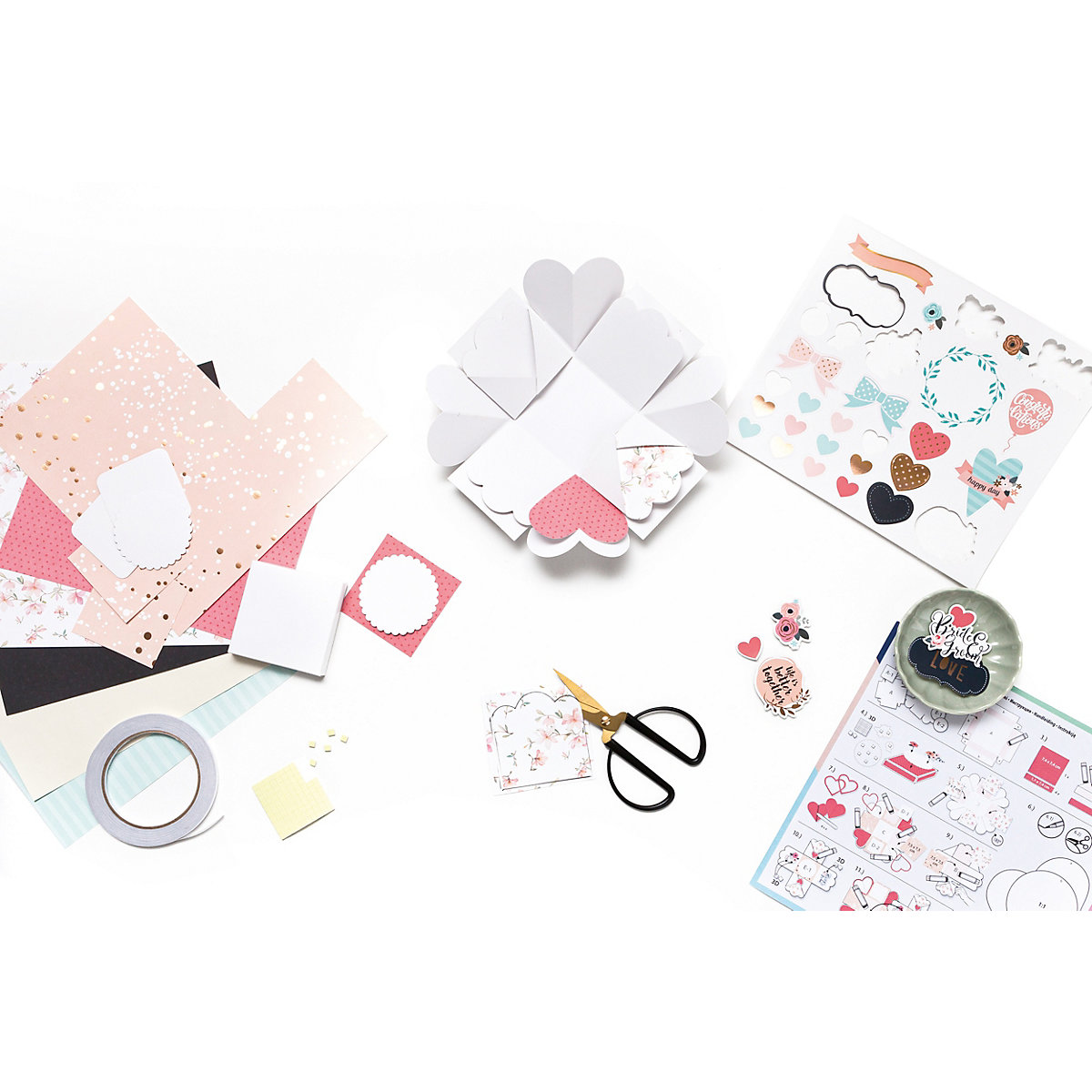 Explosionsbox-Bastelset ROMANCE