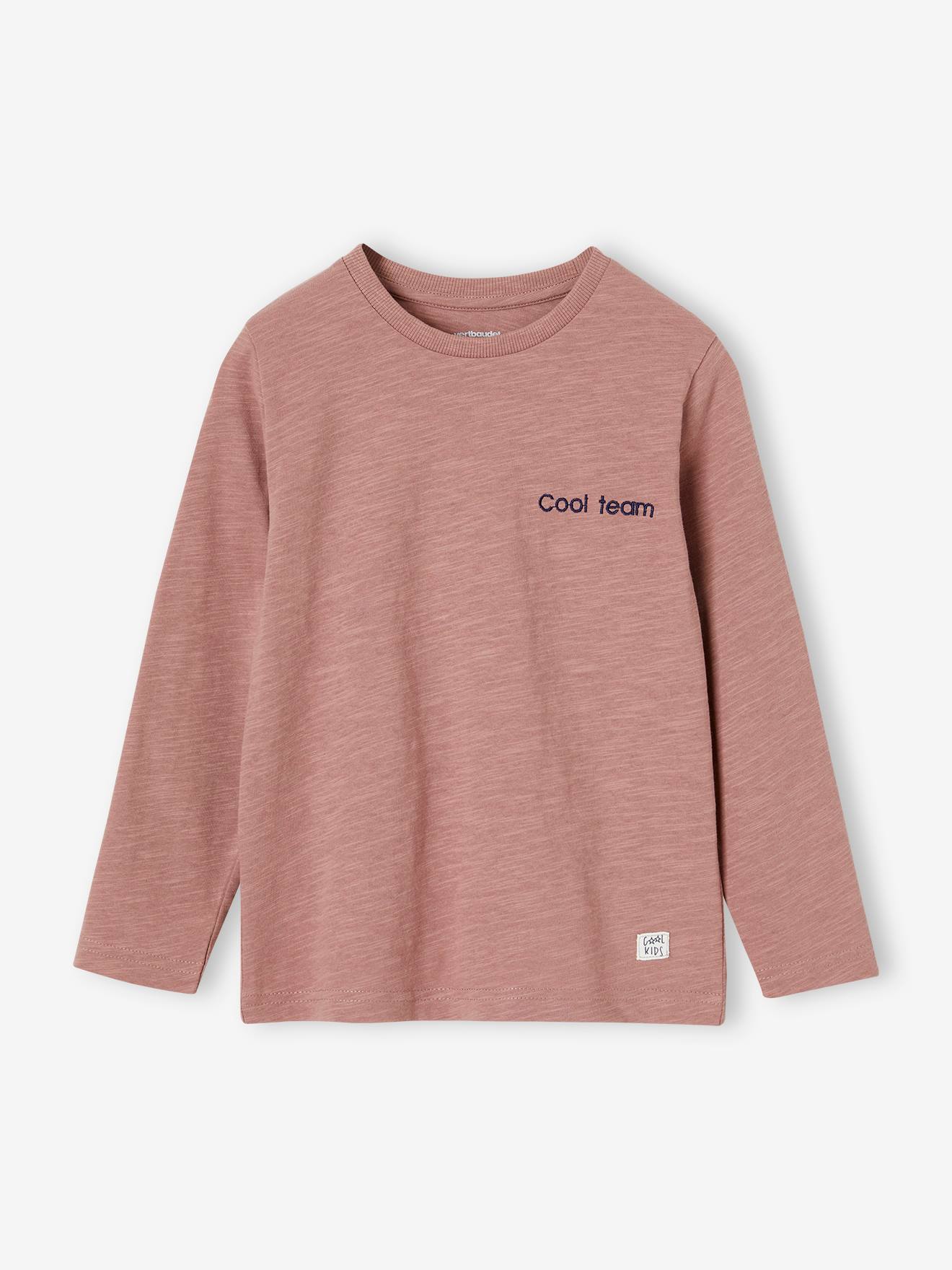 Vertbaudet Jungen Langarmshirt BASIC, personalisierbar Oeko-Tex - camelfarben