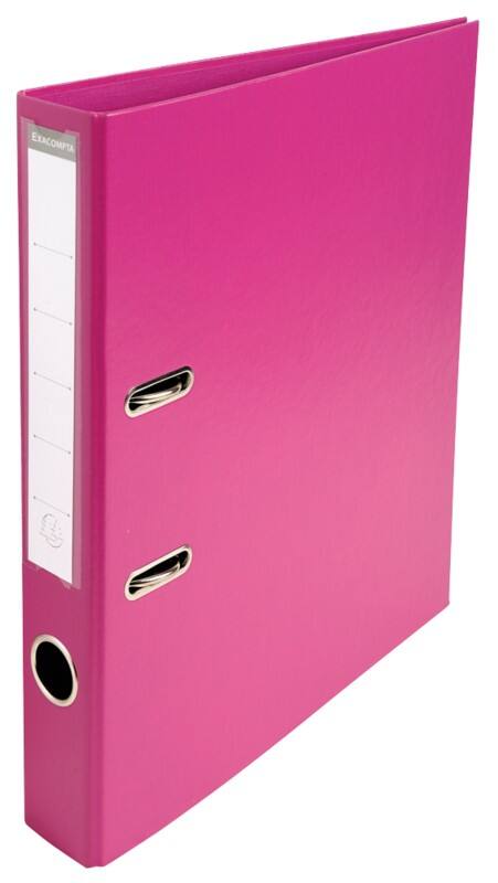 Exacompta Prem Touch Ordner DIN A4 50 mm Fuchsia 2 Ringe 53547E Pappkarton, PP (Polypropylen) Hochformat 10 Stück