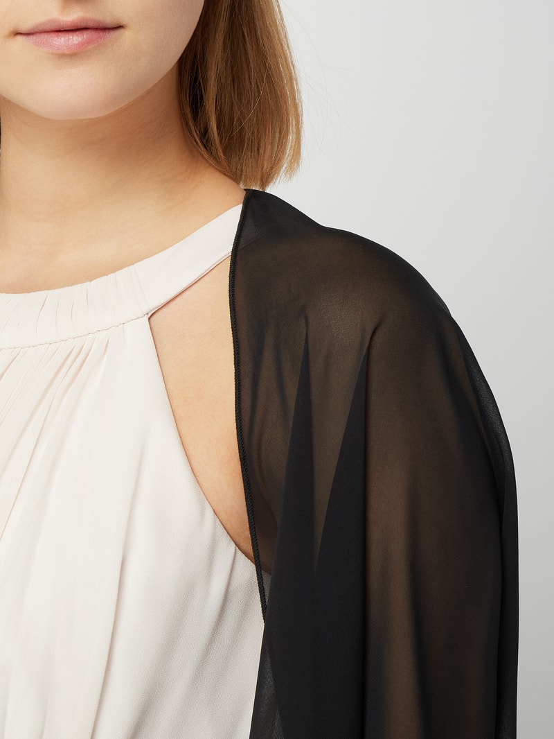 Stola aus Chiffon in schwarz