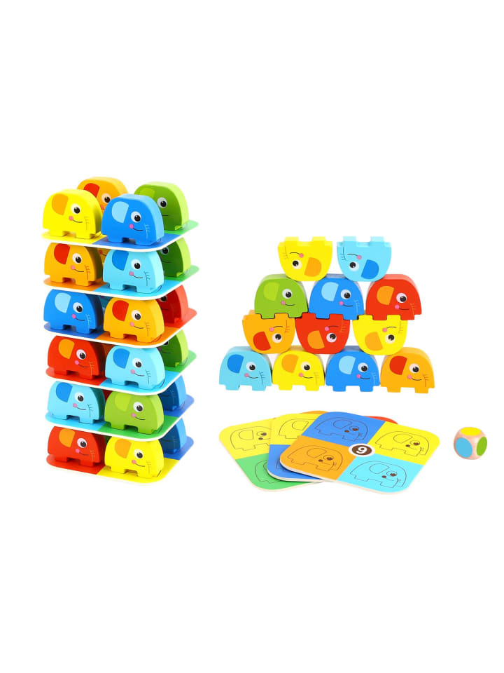 Tooky Toy Stapelturm TKF070A 46 Teile in bunt günstig kaufen onesize