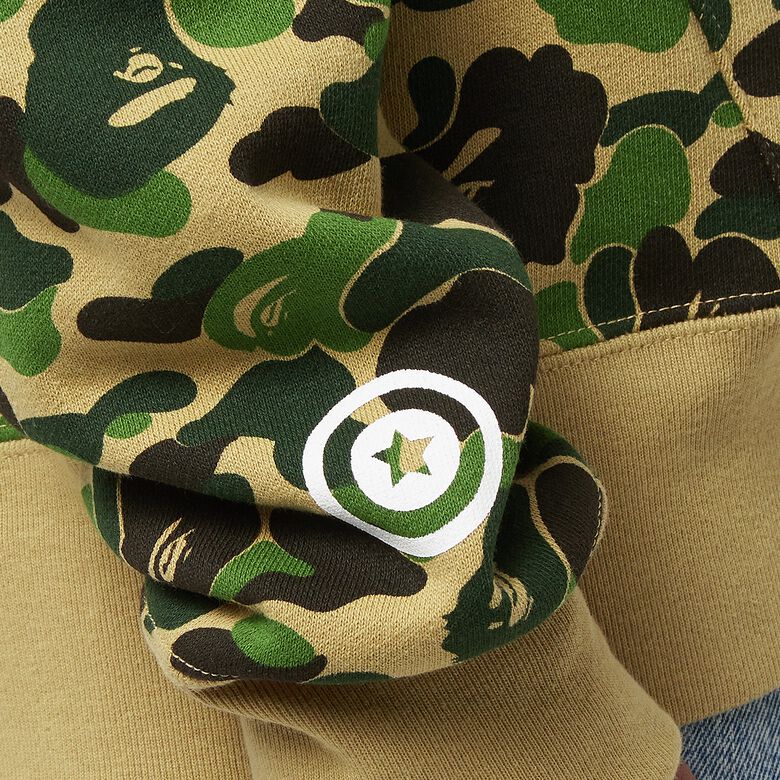 A Bathing Ape ABC Camo Shark Full Zip Hoodie M green