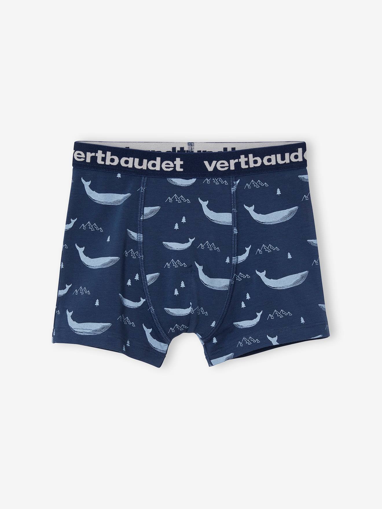 Vertbaudet 5er-Pack Jungen Boxershorts, Wale Oeko-Tex - pack blau