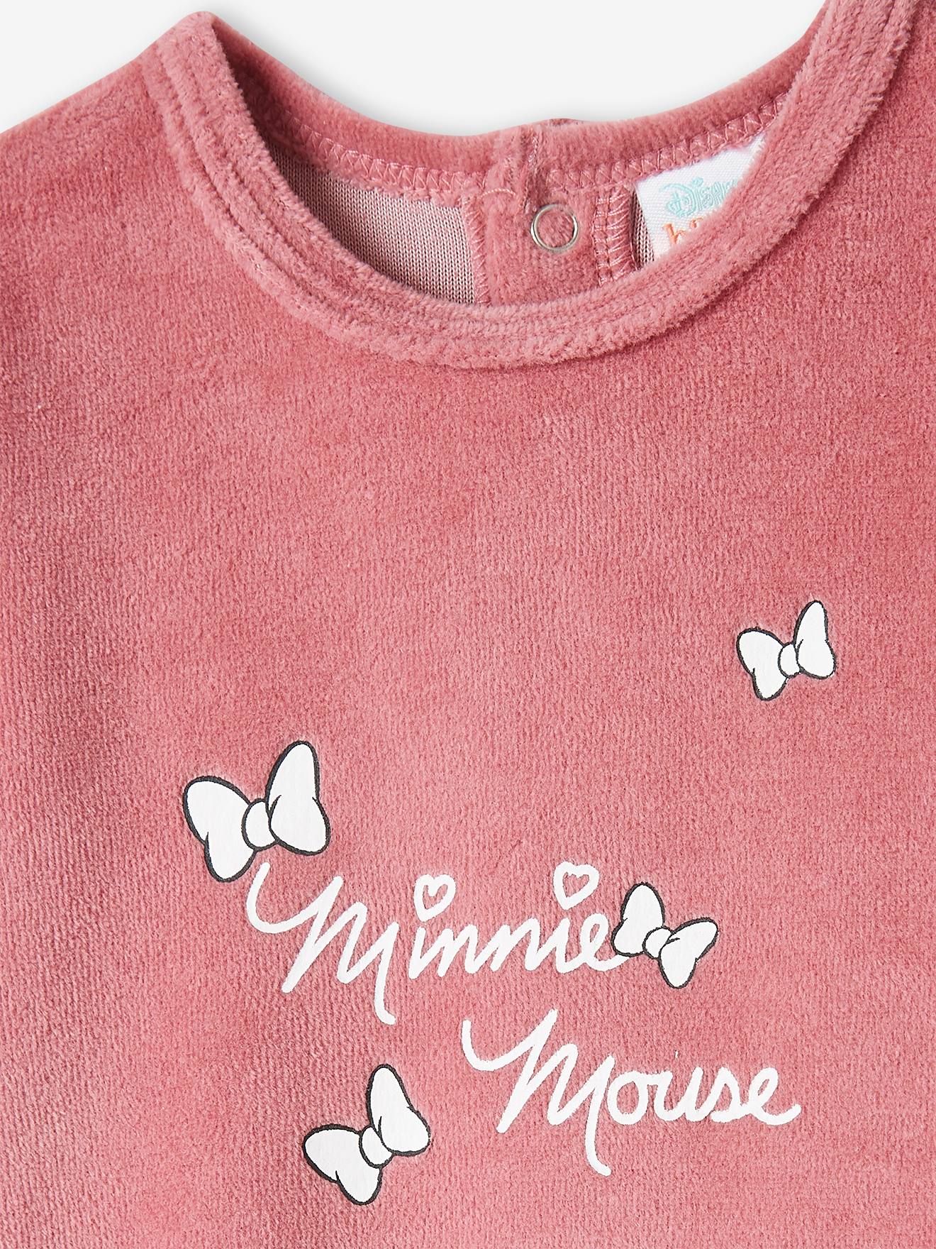 Lot de 2 dors-bien fille DS® Minnie violet fonce uni avec decor