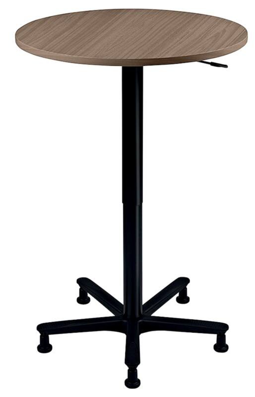 Hammerbacher Säulentisch Walnuss, Schwarz 800 x 720 mm