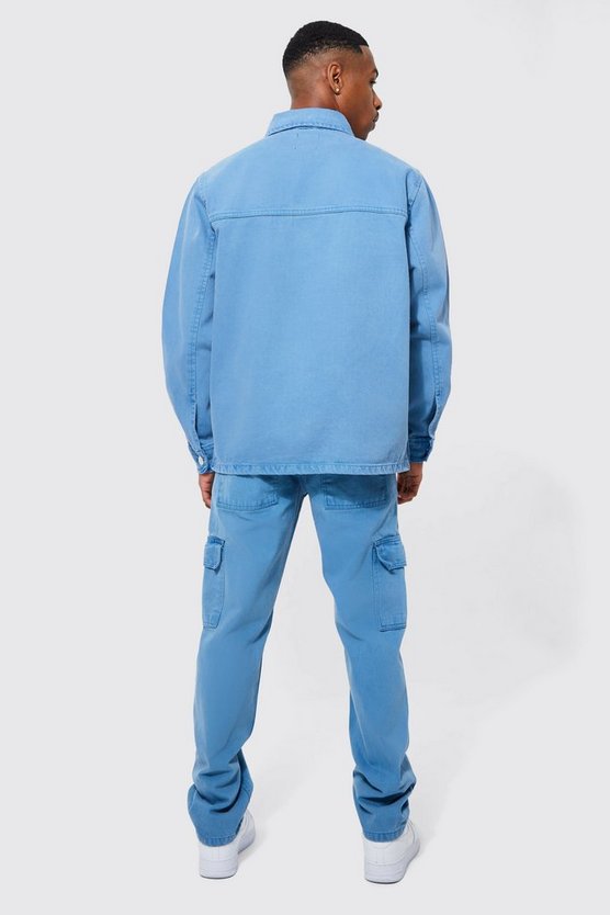 Twill Cargohose mit Taschen