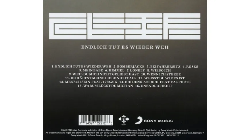ENDLICH TUT ES WIEDER WEH