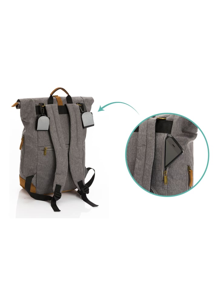 fillikid Wickelrucksack Berlin in Grau Melange günstig kaufen onesize
