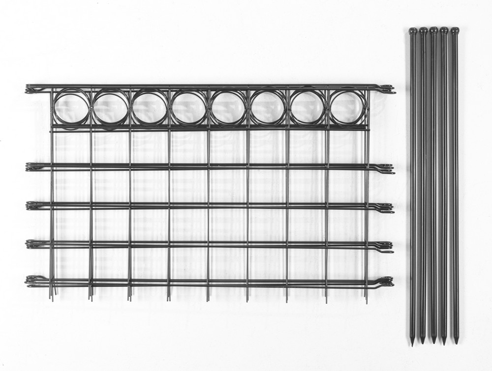 Powertec Garden Zaun-4er Set, ca. 1000 x 600 mm - Grau, 21FS10