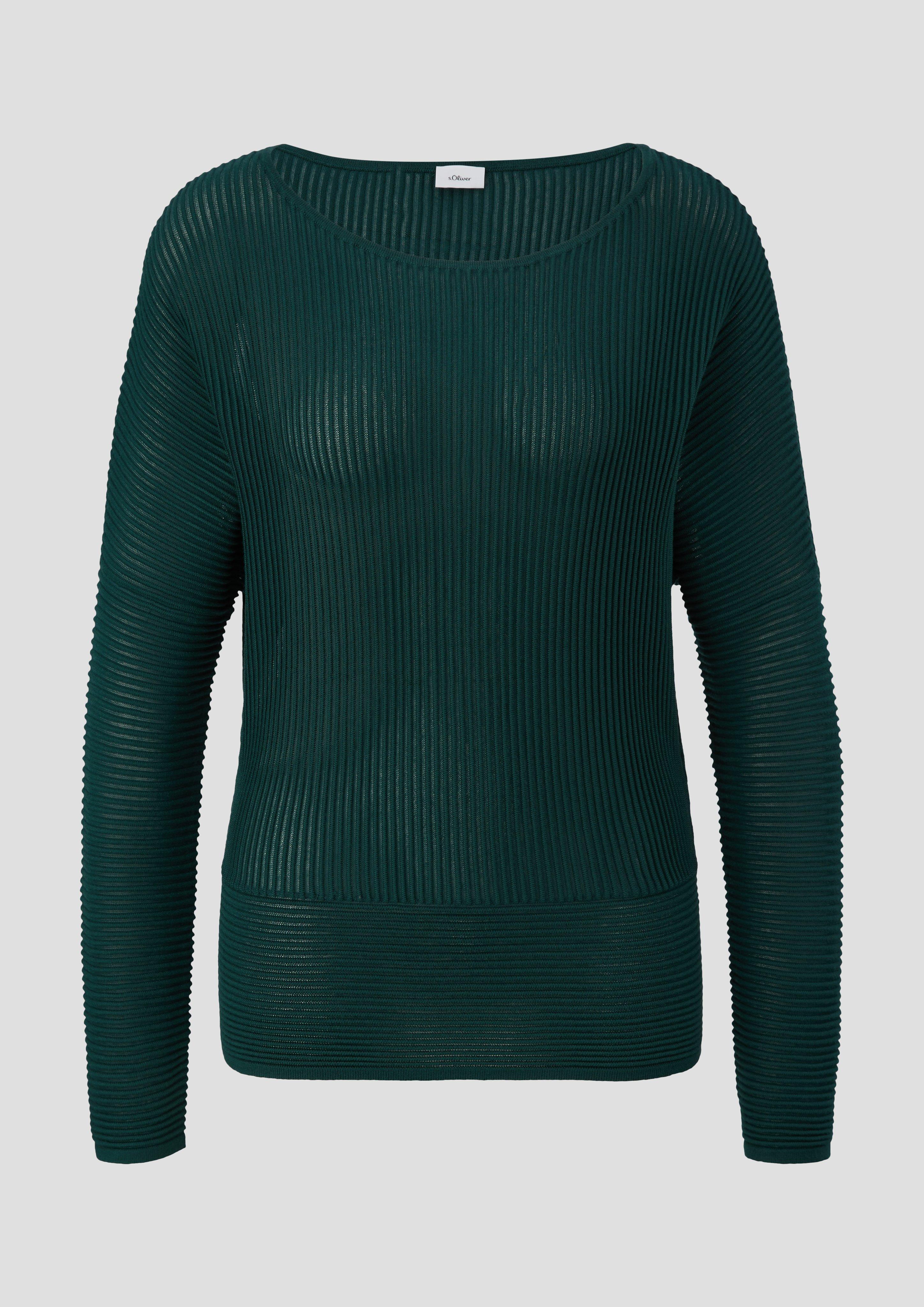 Rippstrickpullover aus Viskosemix  2135845-7889