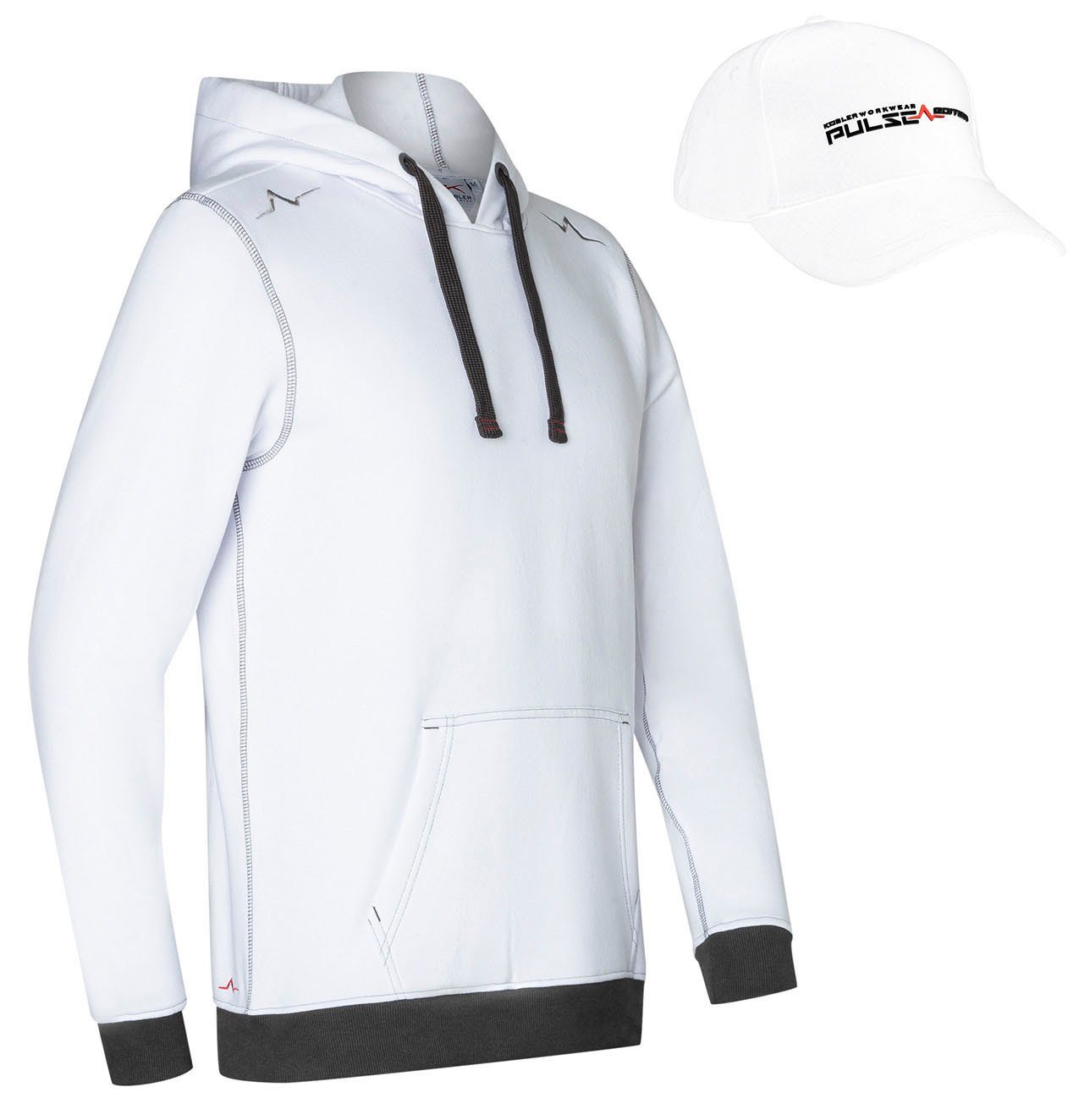 Kübler Hoodie PULSE HANDCRAFT Troyer (Set) inkl. Cap