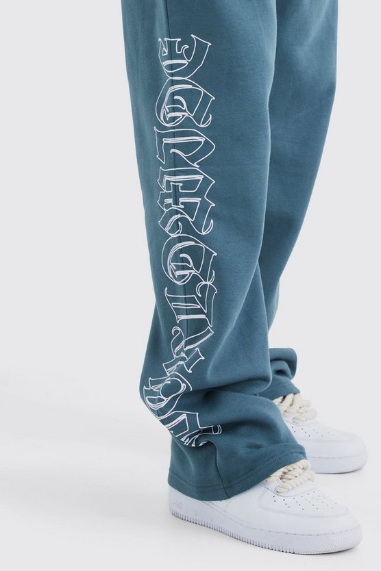 Tall Jogginghose mit geradem Bein und Worldwide-Print