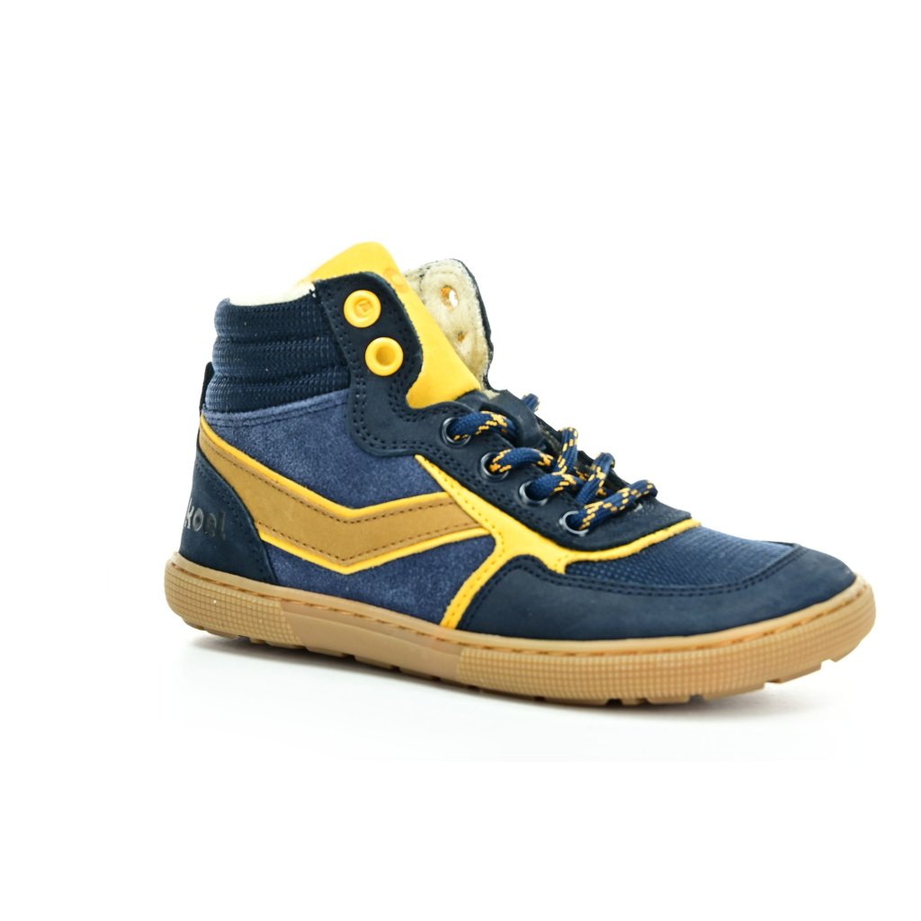 Koel4kids Danish Nappa Wool Blue Winterbarfußschuhe