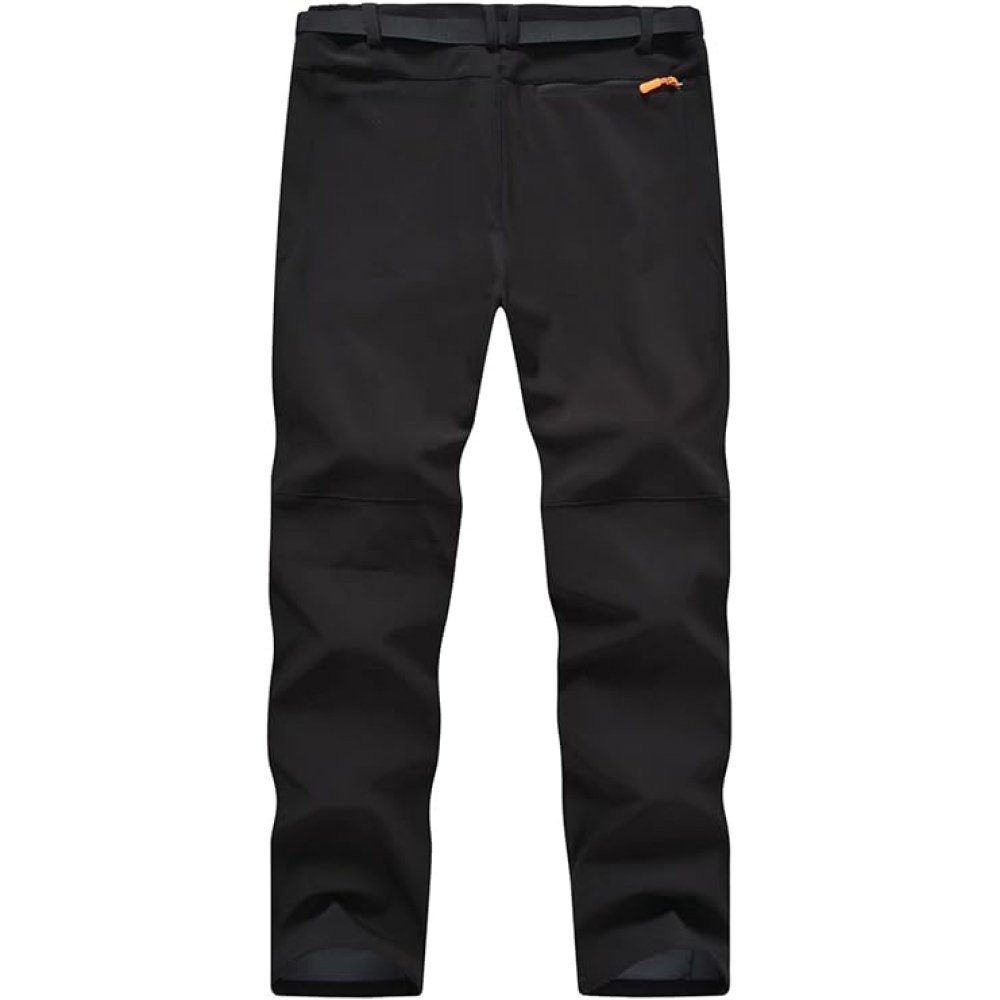 Opspring Outdoorhose Herren Wanderhose Gefüttert Softshellhose Skihose Trekkinghose