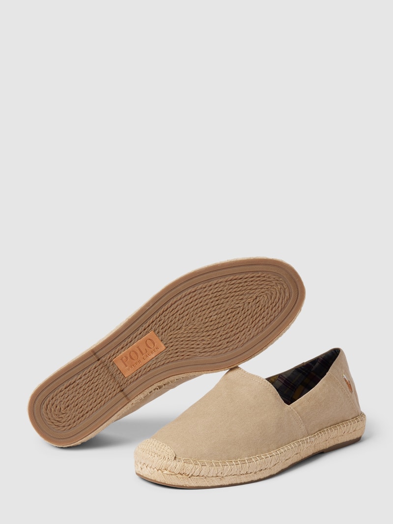 Espadrilles mit Label-Stitching Modell 'CEVIO' in beige