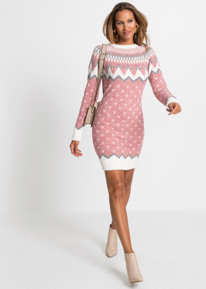 Strickkleid mit Norweger Muster