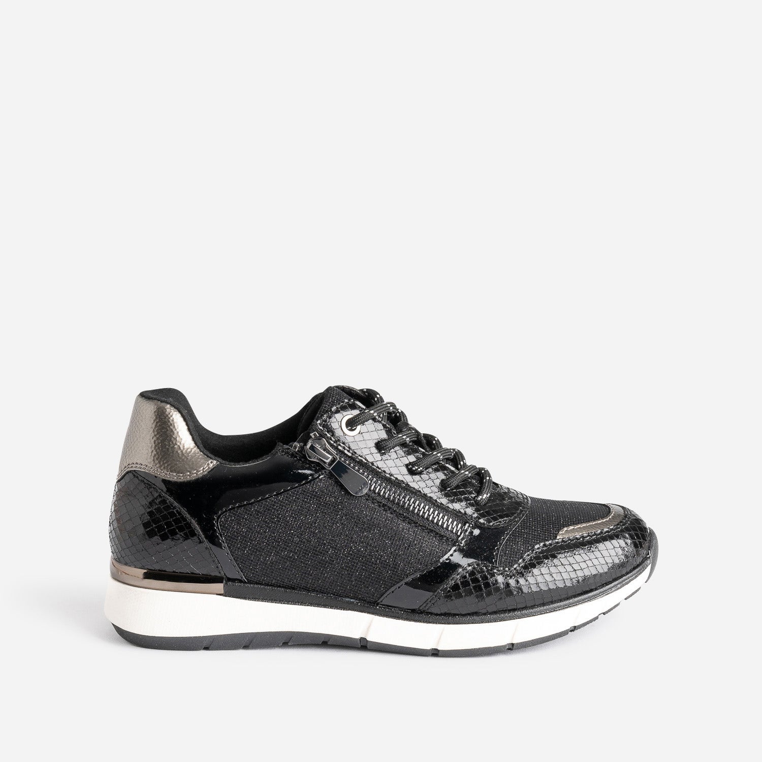 Tennis noire et bronze bi matière