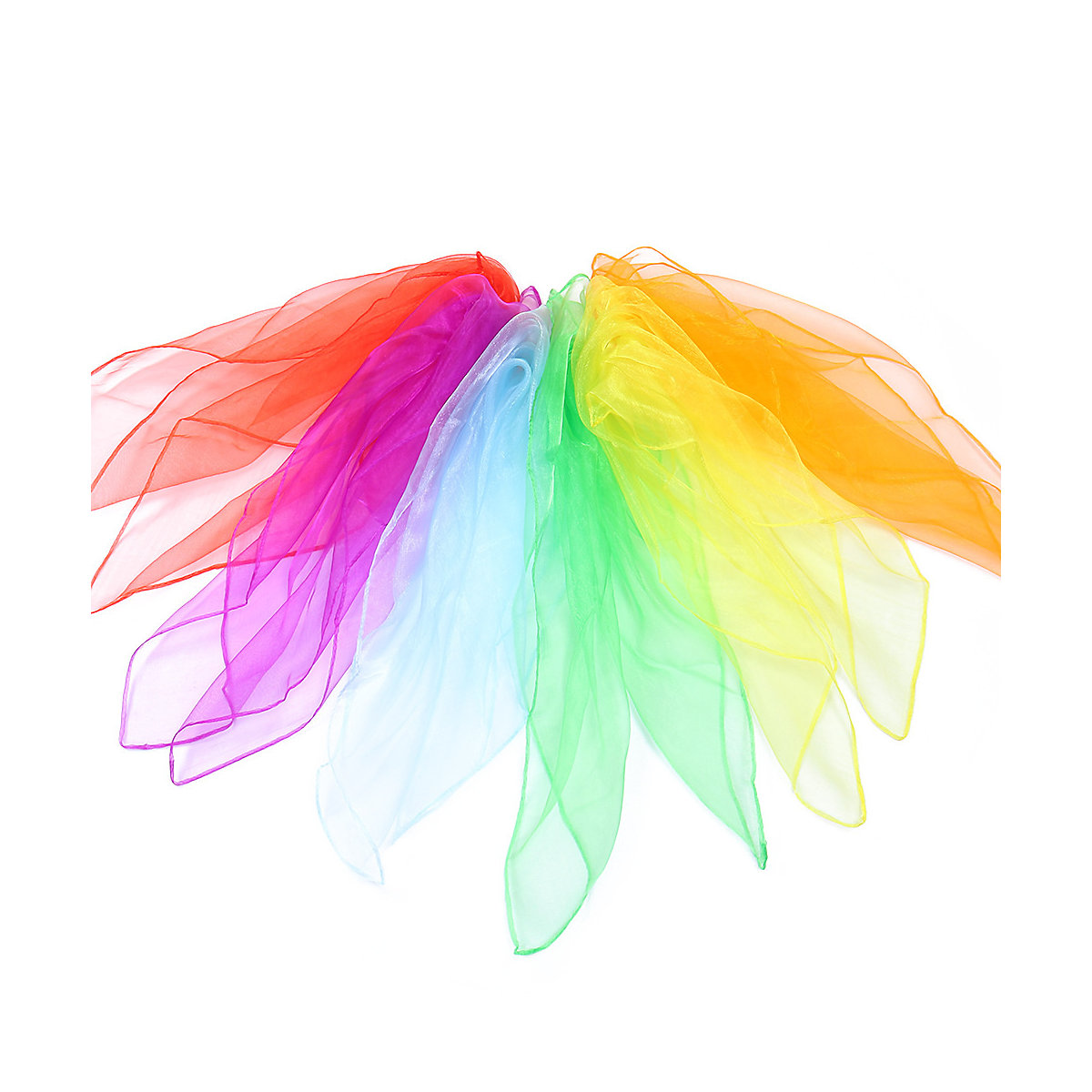 frler Jongliertücher Gymnastiktücher Tanztücher, 6er Set , 60 x 60 cm Mitbringsel für Kinder