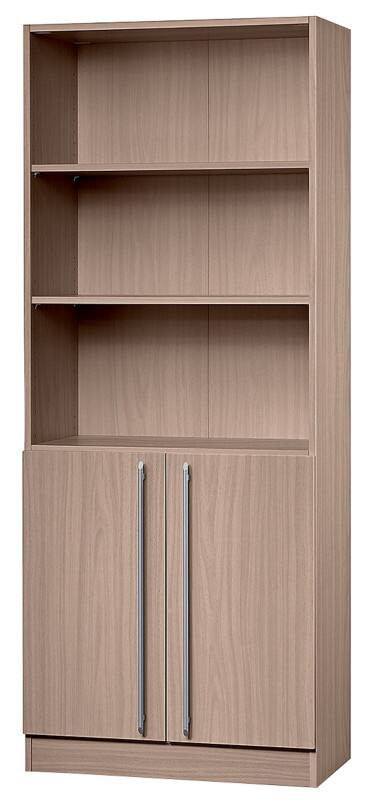 Hammerbacher Matrix Melaminharzbeschichtete Spanplatte Aktenschrank 4 Fachböden 800 x 420 x 2.004 mm Walnuss