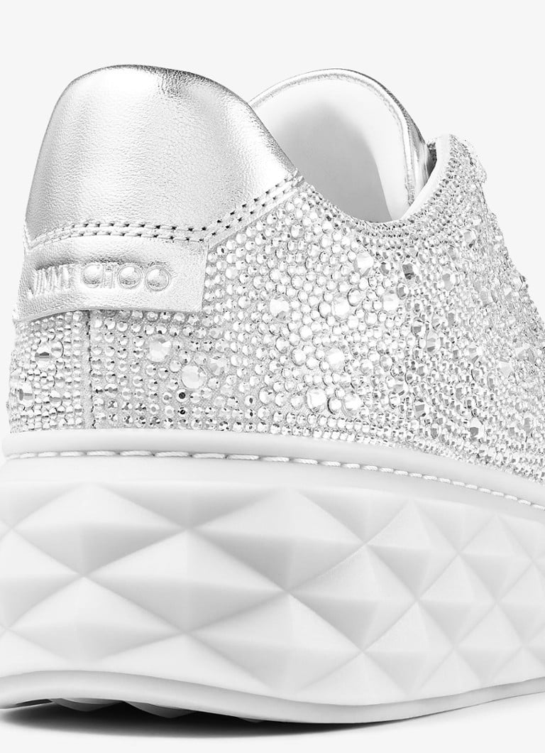 Jimmy Choo Diamond Light Maxi/F -karitsannahkaiset lenkkarit strassikivillä