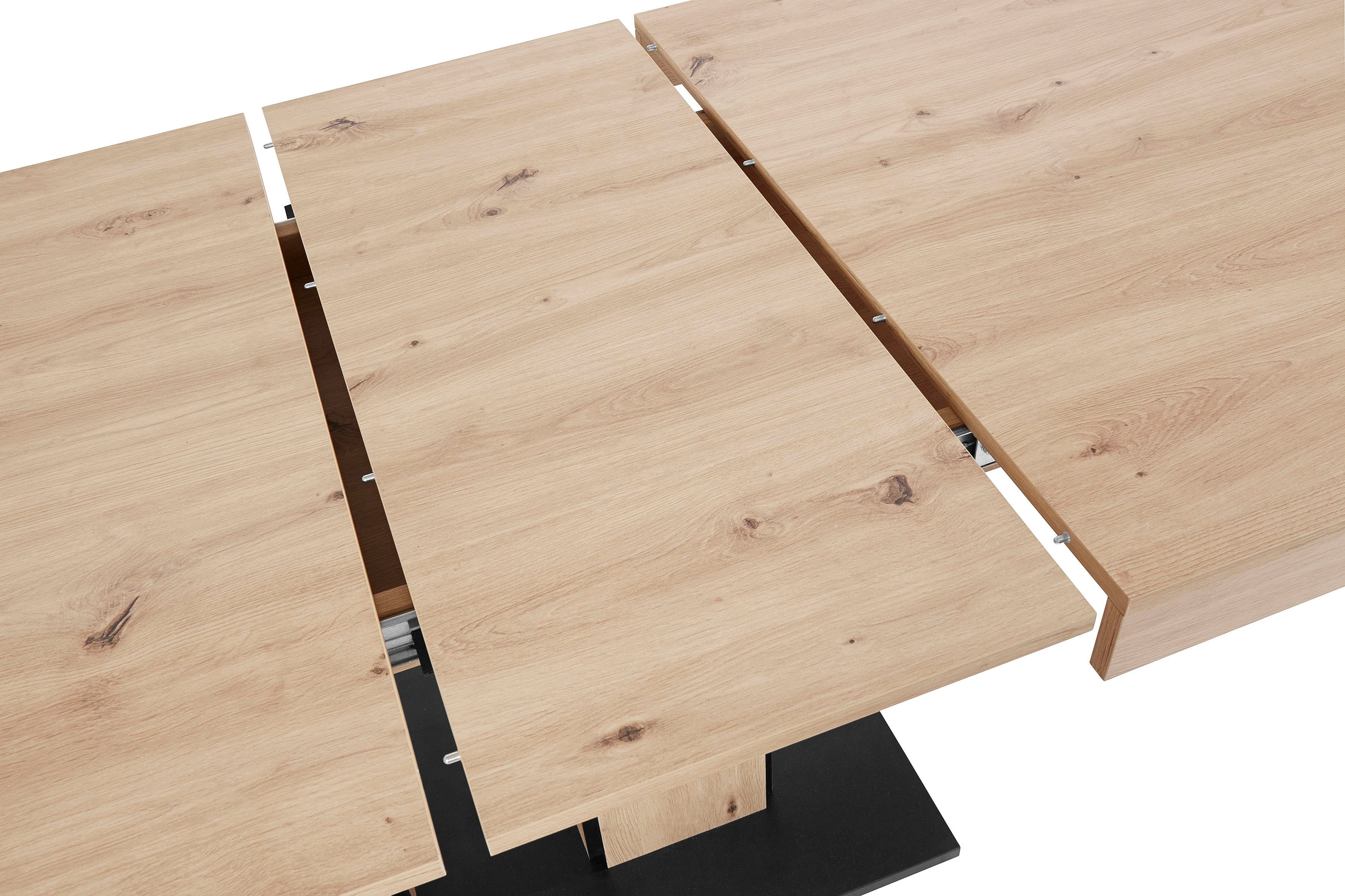 HELA Säulen-Esstisch, Synchronauszug 140-180-220cm