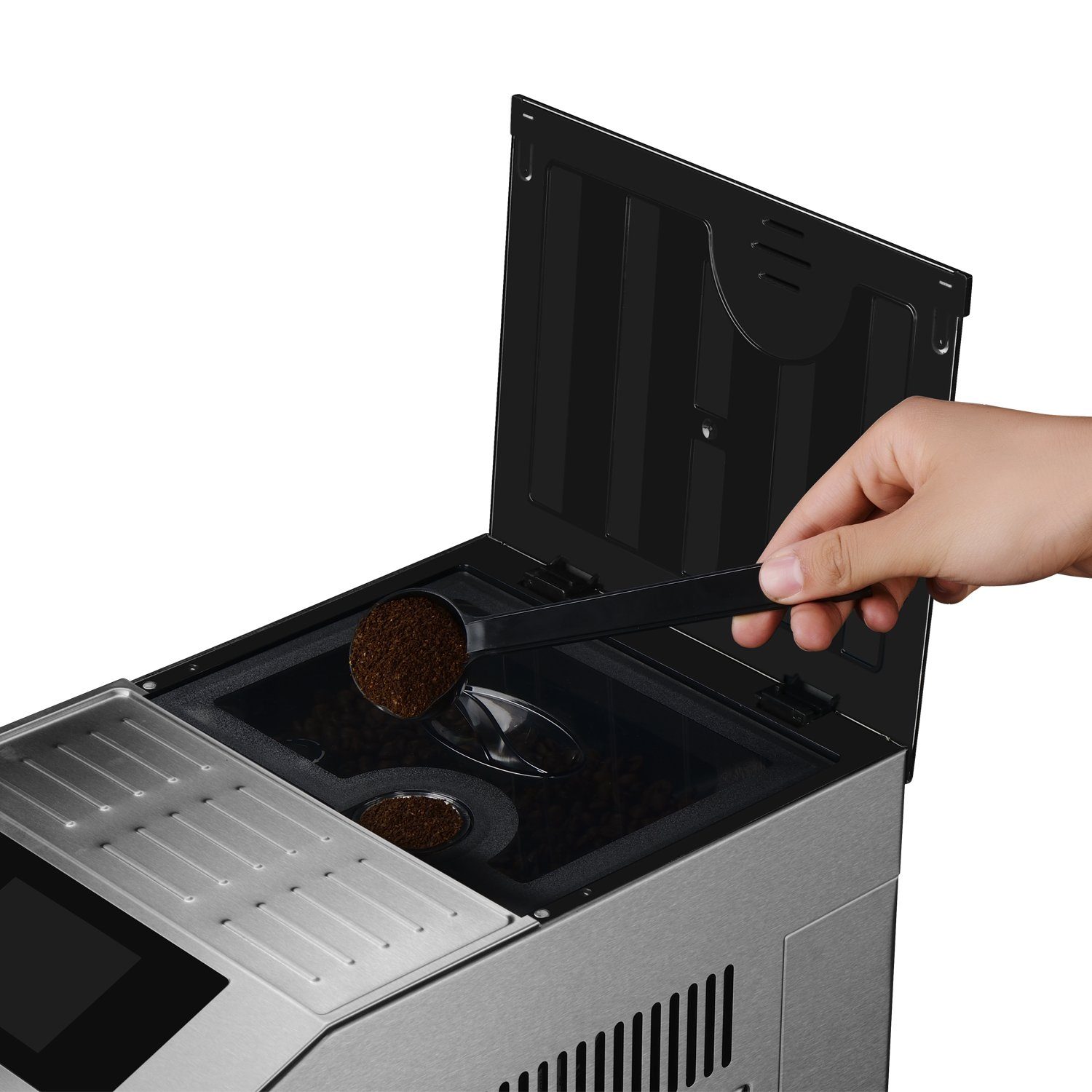 Acopino Kaffeevollautomat Acopino Modena One Touch, One Touch Kaffeevollautomat mit gebürstetem Edelstahlgehäuse