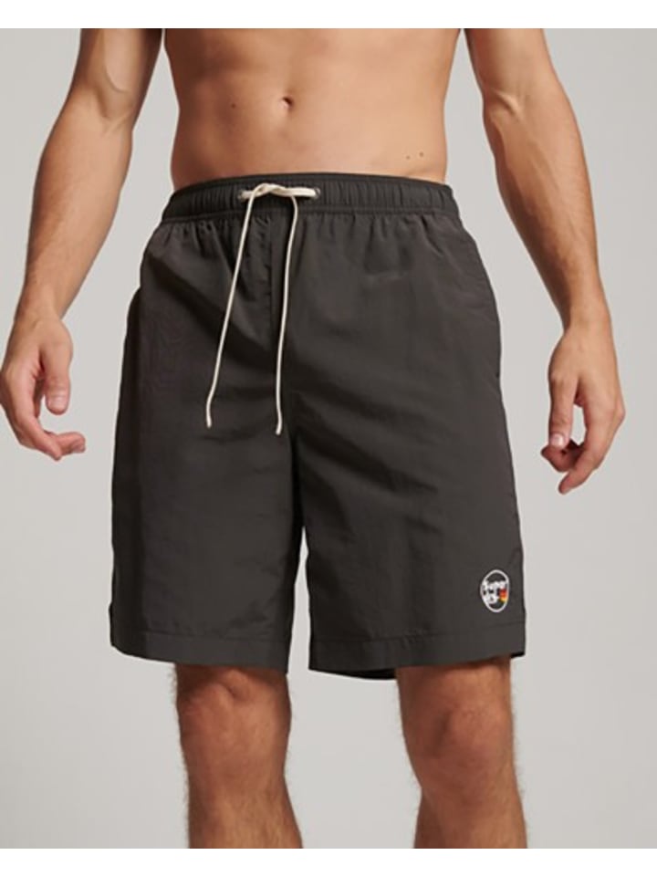 Superdry Badeshorts in Schwarz günstig kaufen