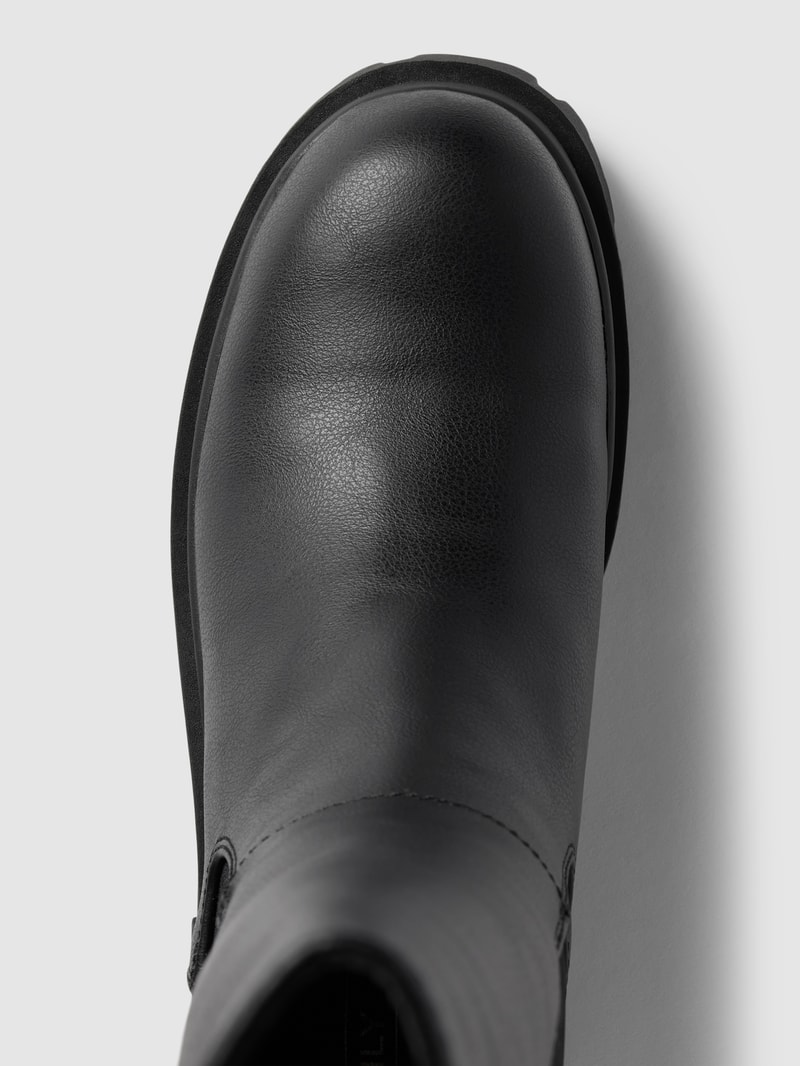 Chelsea Boots mit elastischem Einsatz Modell 'DOJA' in schwarz
