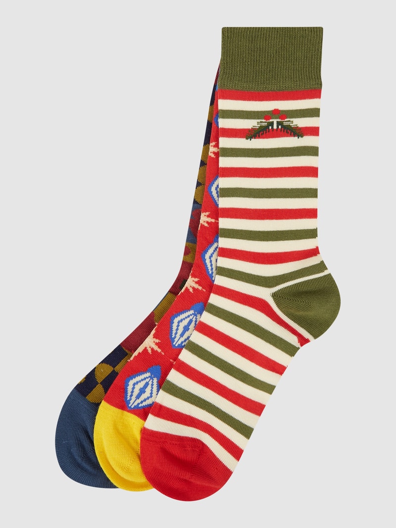 Socken im 3er-Pack in rot