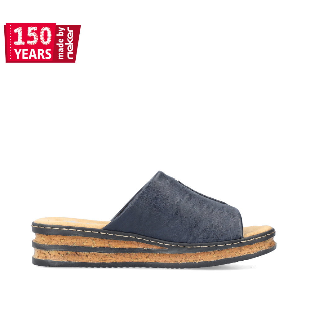 Rieker Damen Pantoletten marineblau