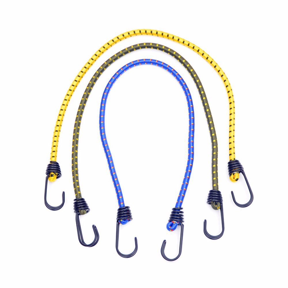 Houhence Spanngurt 3er-Set Spanngummi hochbelastbare mehrfarbige Gepäckspanner
