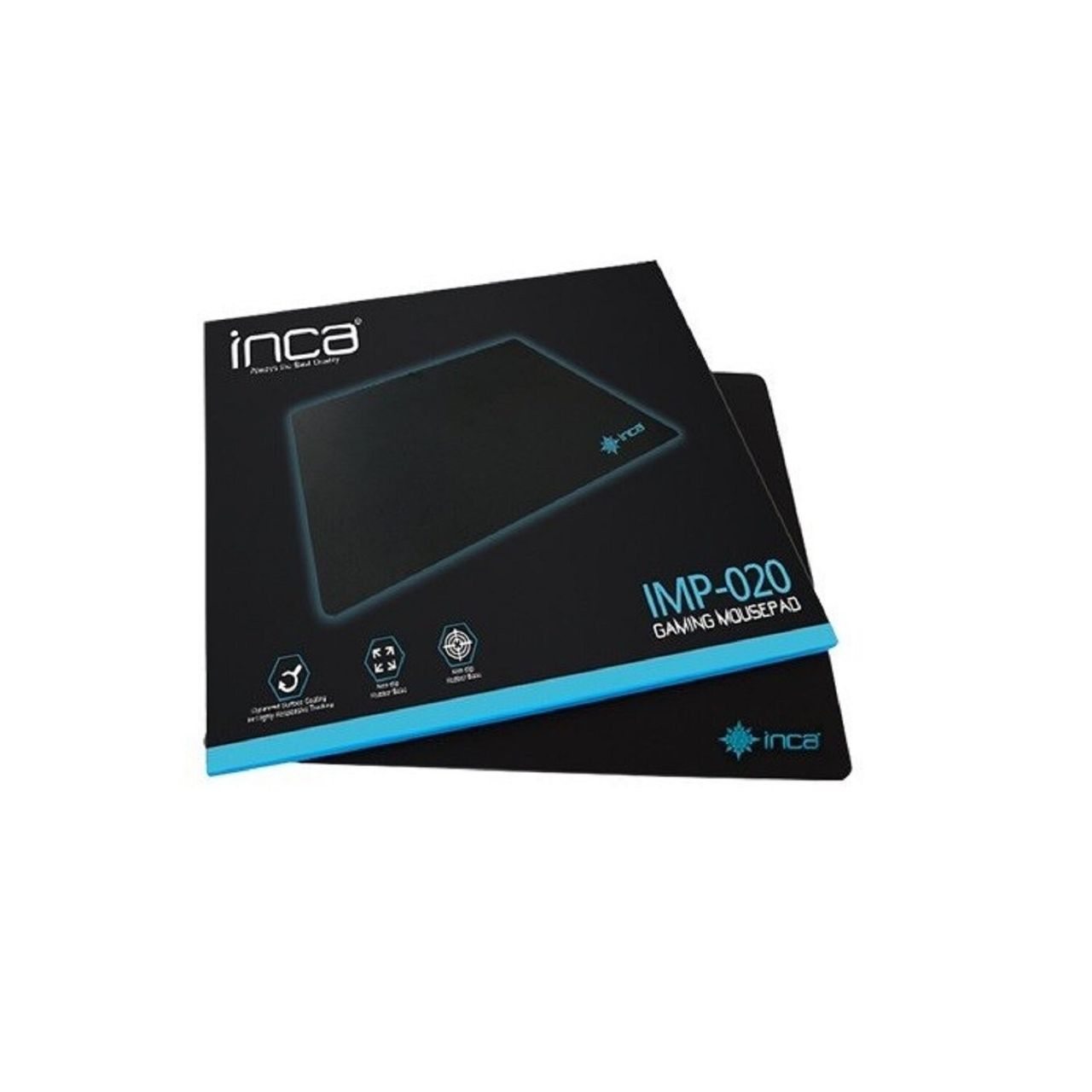Inca IMP-020 Gaming-Mauspad: 27 cm zu 35 cm für ultimativen Gaming-Komfort, Schwarz