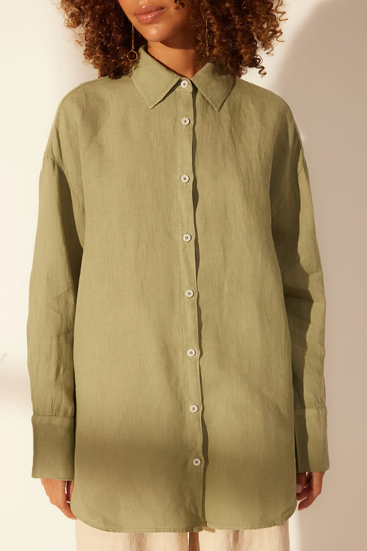 Trendyol Collection  Hemd - Grün - Oversized