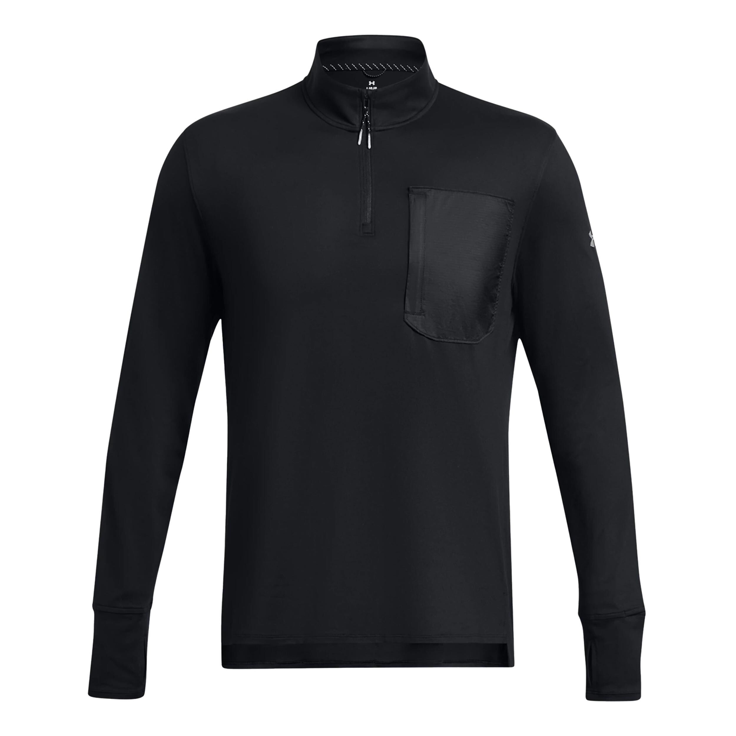 Run Trail Quarter Zip Lauftop Herren - Schwarz