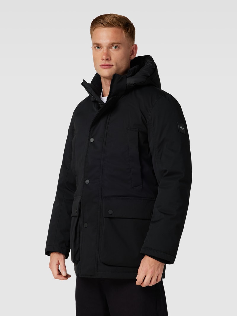 Winterjacke mit Kapuze Modell 'artic' in schwarz