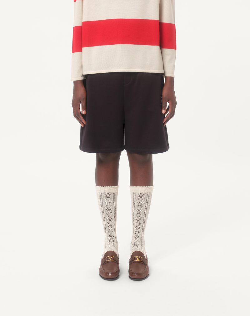 Tekniske bomuldsbermudashorts med Vlogo-signaturmærke