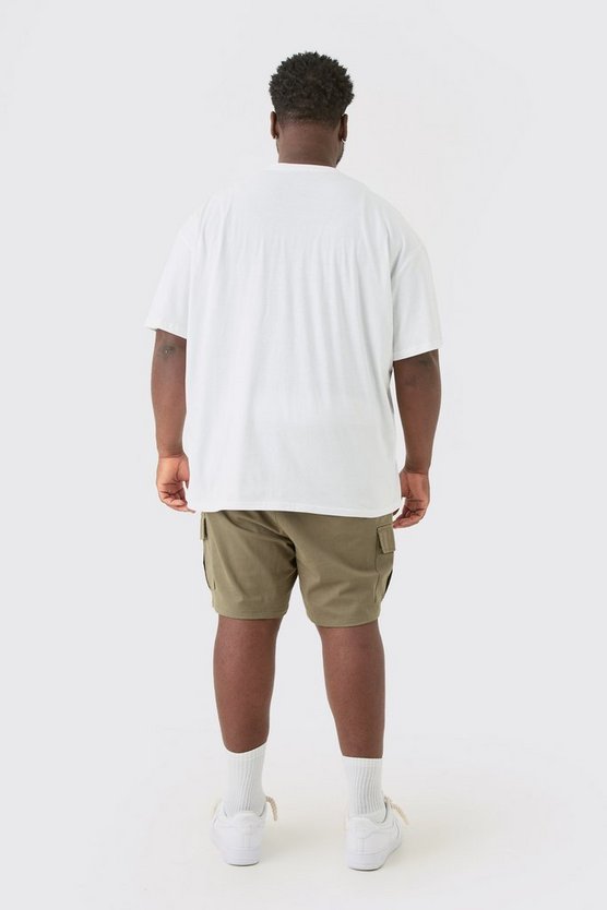 Plus Oversize T-Shirt mit Palmen-Stickerei