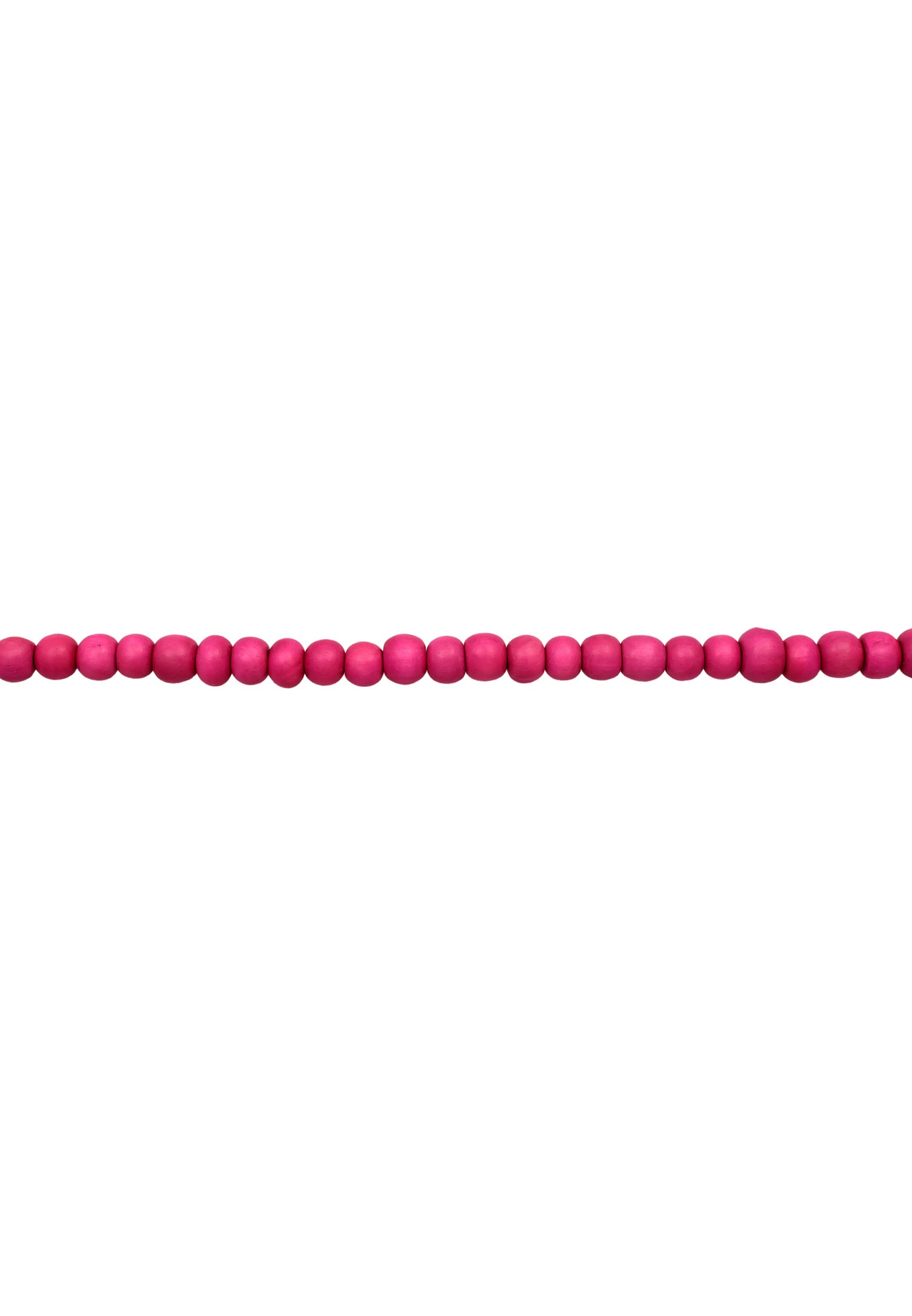 Gargantilla moderna para mujer Elli con cuentas de madera rosa en plata de ley 925