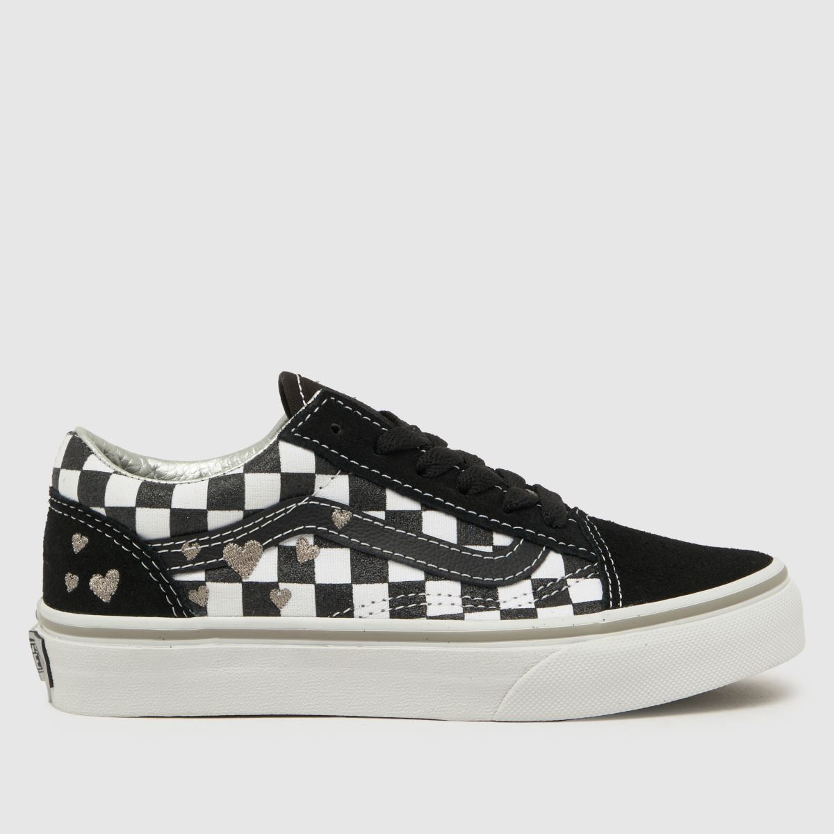 Vans fekete és ezüst old skool lány junior edzőcipő