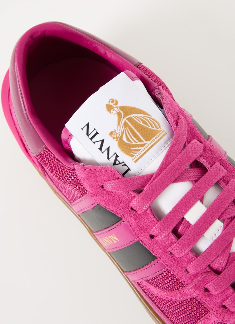 Lanvin Clay mesh sneaker with calfskin details