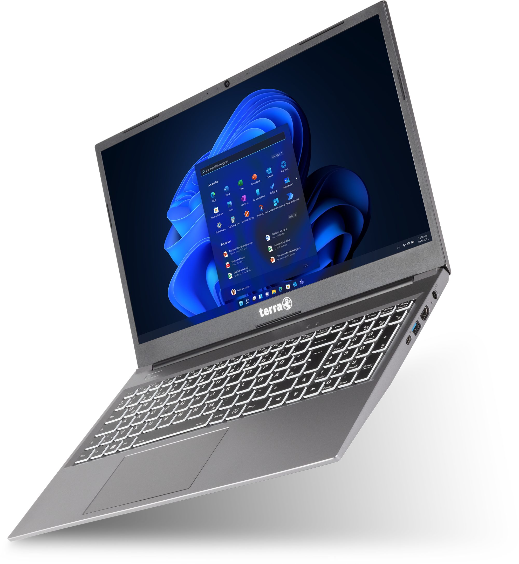 TERRA Mobile 1517 Notebook (39,60 cm/15.6 Zoll, Intel Core i5 1235U, 1000 GB SSD, Beleuchtete Tastatur & Aluminium Gehäuse)
