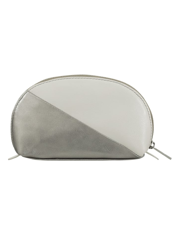 DuDu Segovia Kosmetiktasche Leder 16 cm in silber günstig kaufen onesize