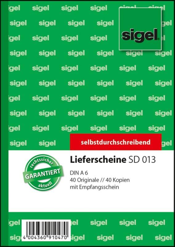 Sigel Lieferschein selbstdurchschreibend DIN A6