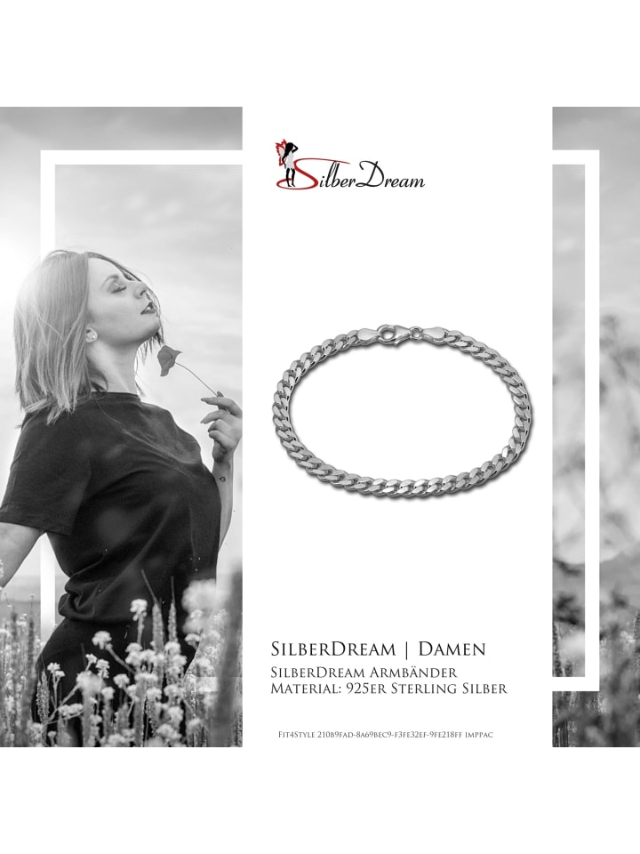 SilberDream Armband Silber 925 Sterling Silber ca. 21cm Panzerkette günstig kaufen onesize