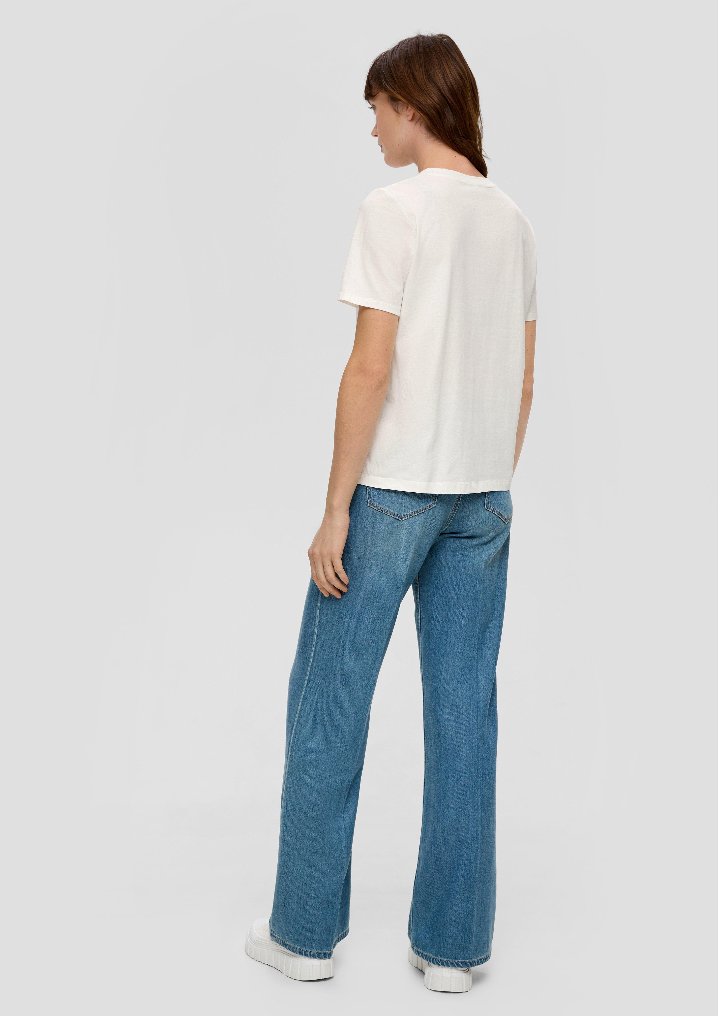 Baumwollshirt mit Pailletten-Stickerei  2145527-02D1